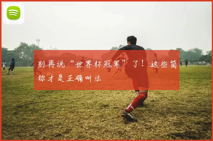 别再说“世界杯冠军”了!这些简称才是正确叫法